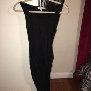 Black side tied dress